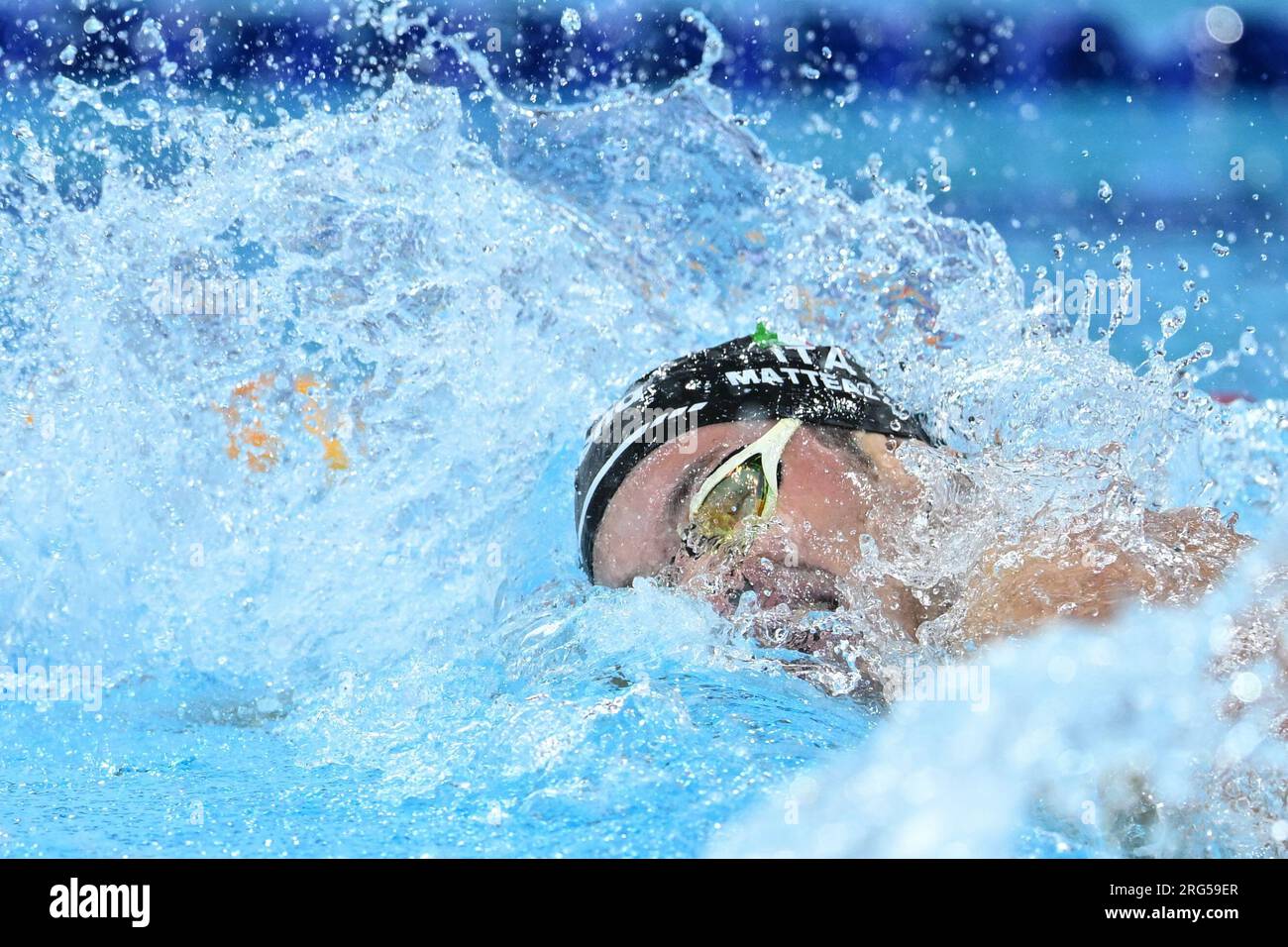 Chengdu, China's Sichuan Province. 7th Aug, 2023. Pier Andrea Matteazzi of Italy competes during the men's 400m individual medley final of swimming at the 31st FISU Summer World University Games in Chengdu, southwest China's Sichuan Province, Aug. 7, 2023. Credit: Chen Zeguo/Xinhua/Alamy Live News Stock Photo