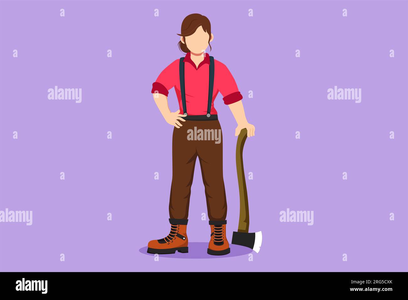 character-flat-drawing-strong-beautiful-woman-lumberjack-with-axe