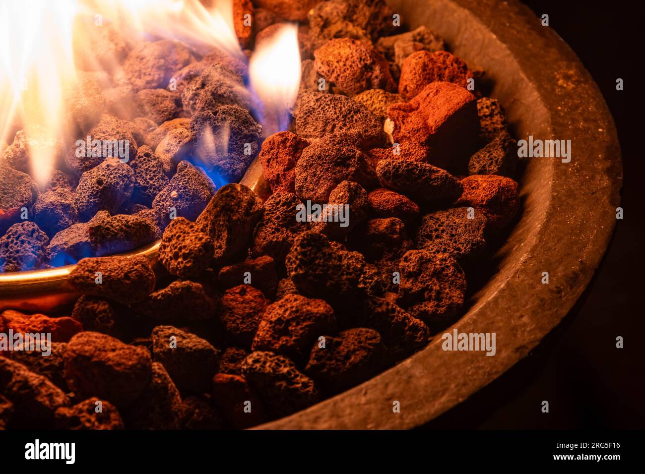 Flame bone fire background copy space graphic resources selective focus Stock Photo