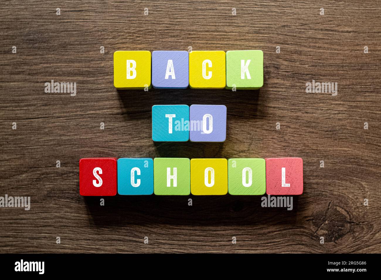 Word Back Back to school - word concept on building blocks, text Stock Photo - Alamy