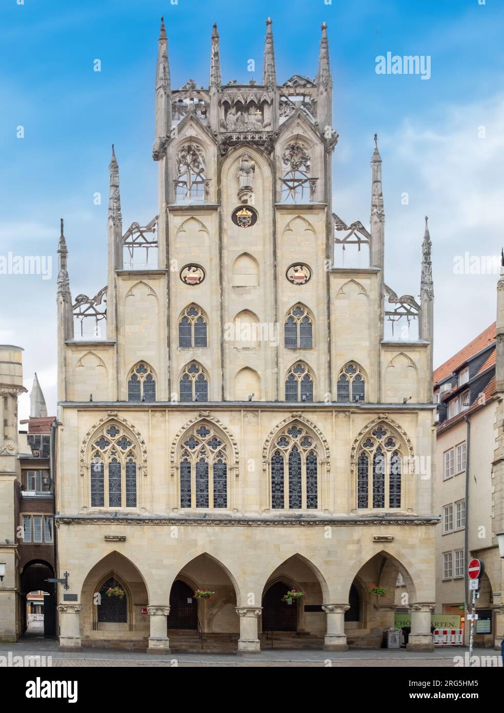 old town hall in muenster, the place for peacekeeping Stock Photo
