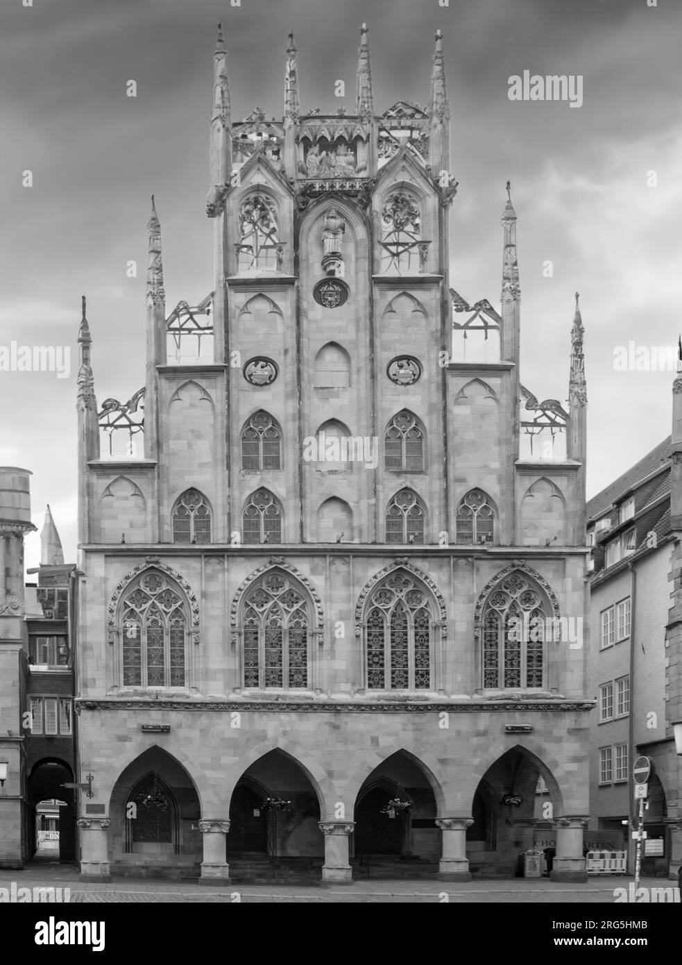 old town hall in muenster, the place for peacekeeping Stock Photo