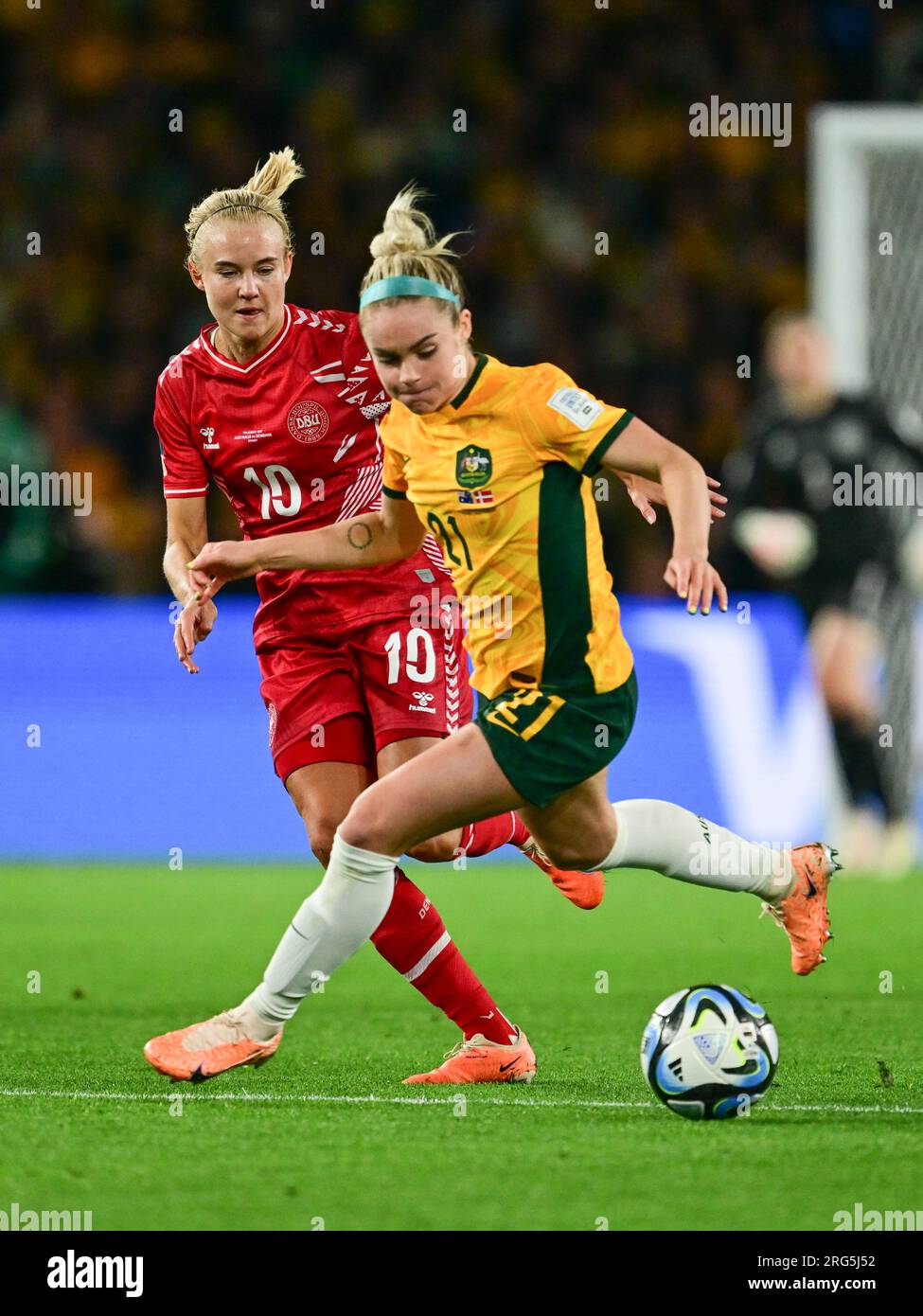 Sydney, Australia. 07th Aug, 2023. Pernille Mosegaard Harder (L) of the