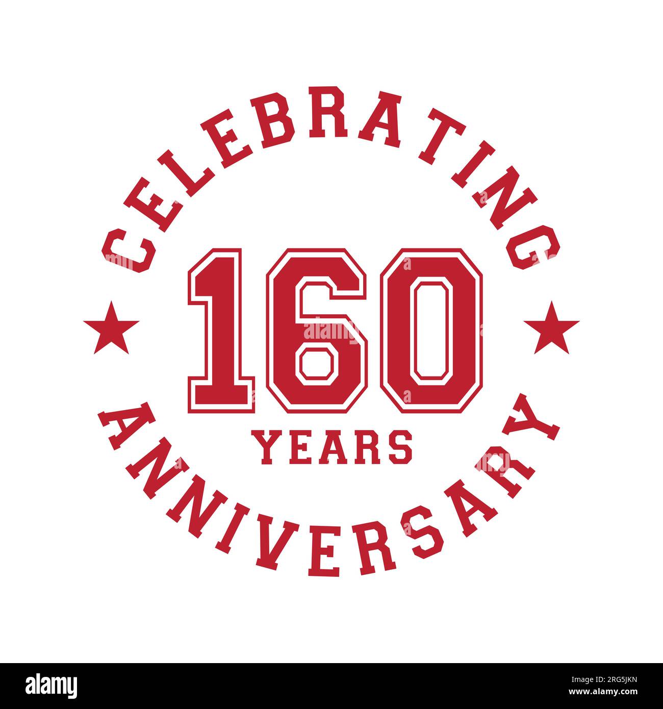 160 years anniversary celebration design template. 160th vector and