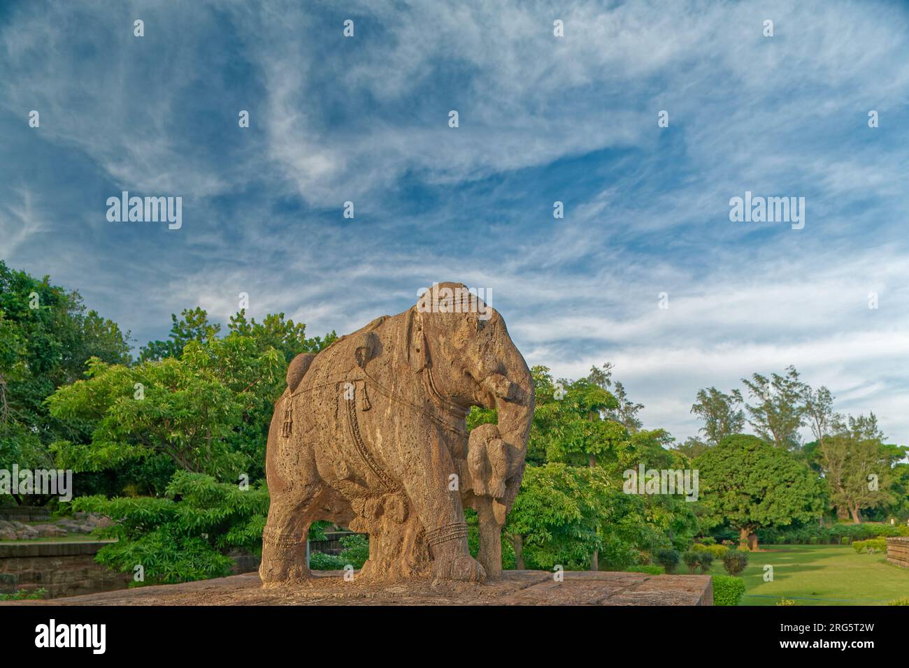 07 23 2007 Vintage Ancient Konark Sun Temple built in 13th century.is an UNESCO world heritage site.Orissa Odisha, India Asia. Stock Photo