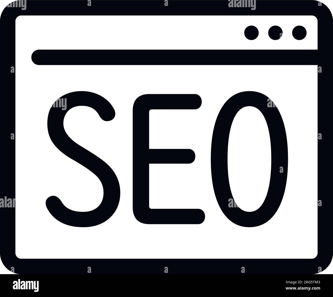SEO symbol with brwoser window for search engine optimization vector ...