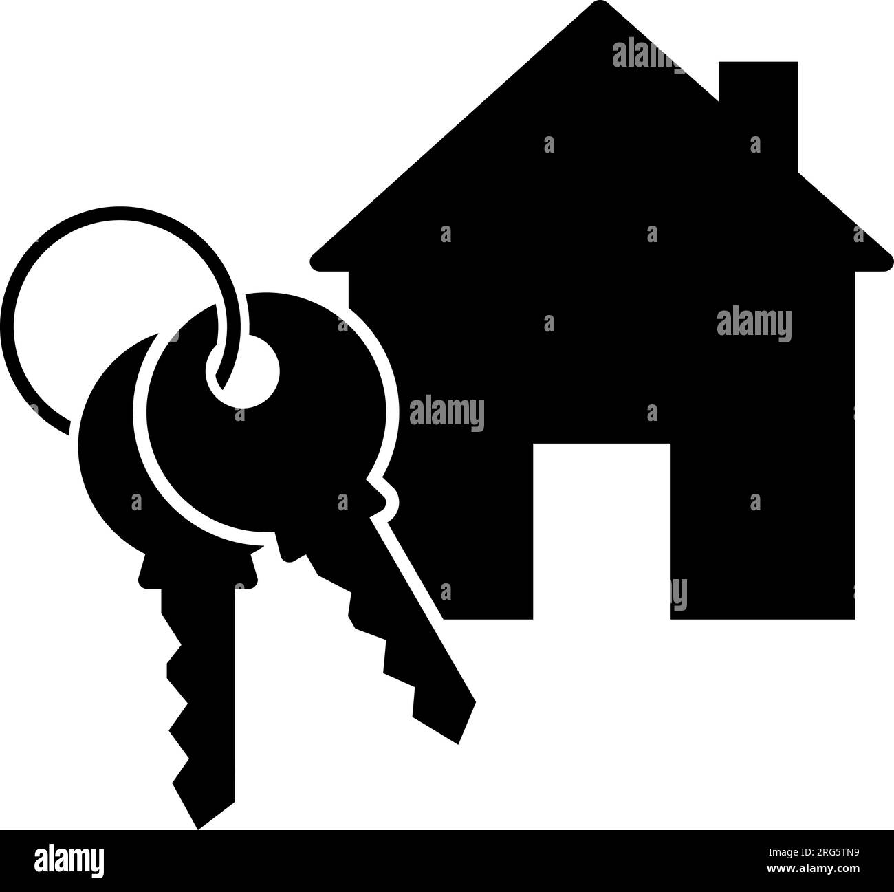 House front door key symbol key for house entrance vector illustration