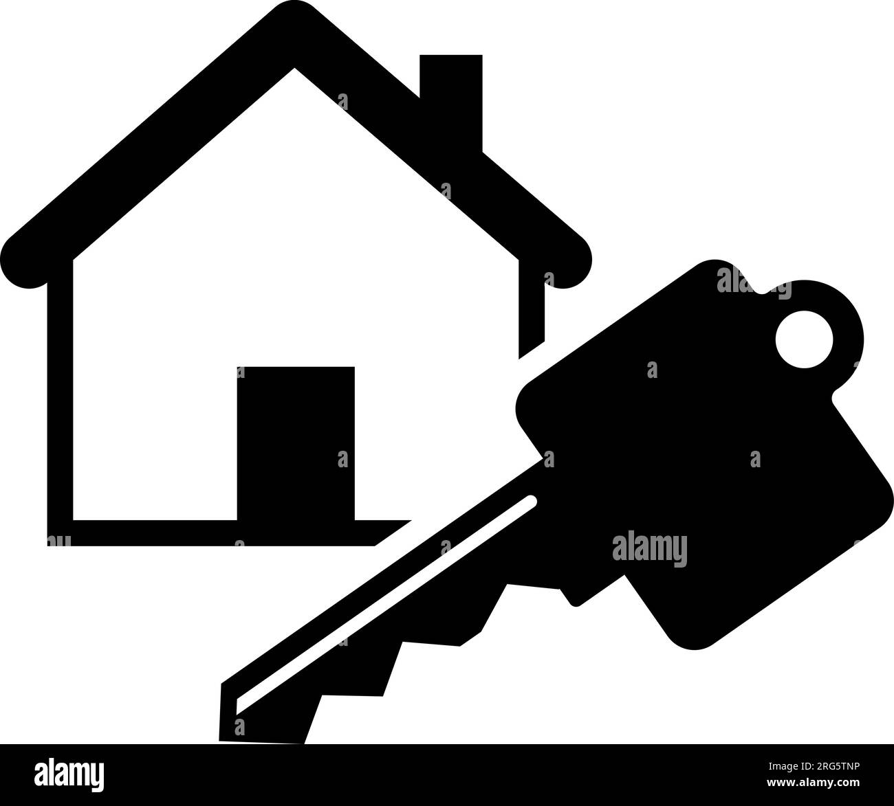 House front door key symbol key for house entrance vector illustration