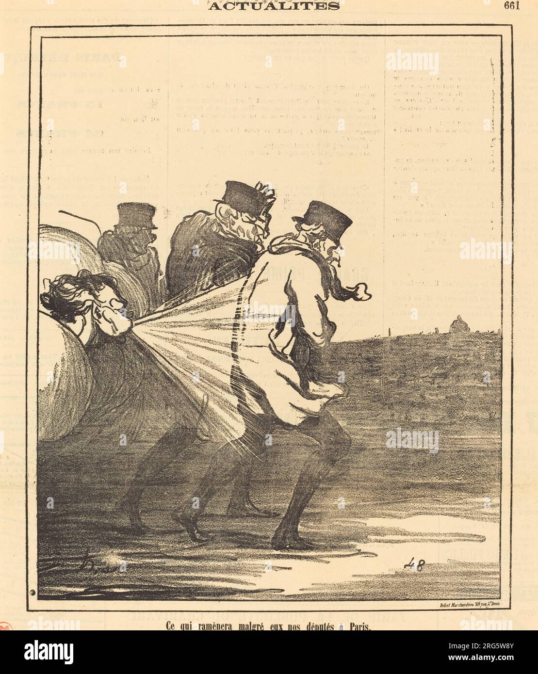 Ce qui ramènera... nos députés à Paris 1871 by Honoré Daumier Stock Photo