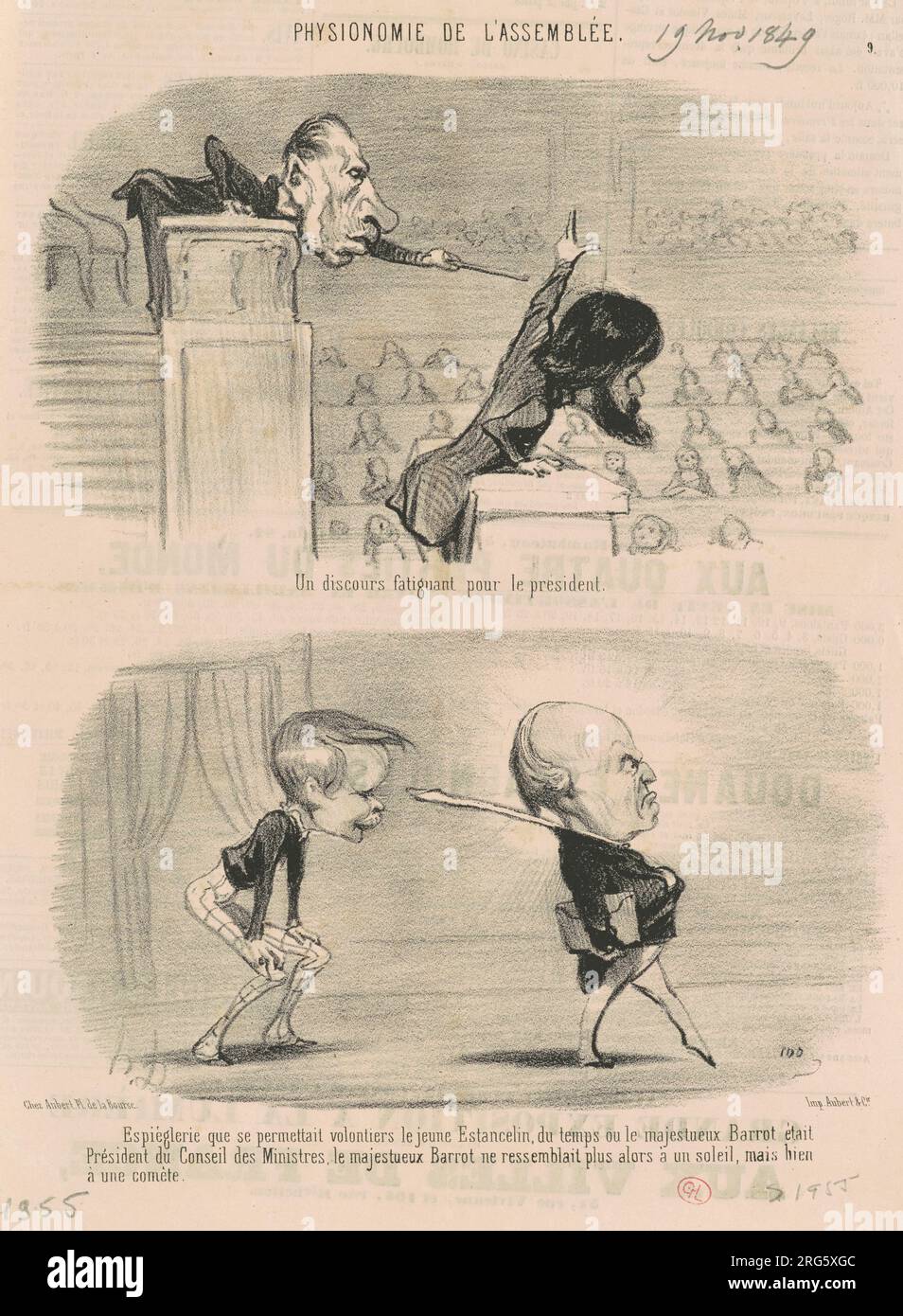 Un discours fatigant pour le président 19th century by Honoré Daumier Stock Photo
