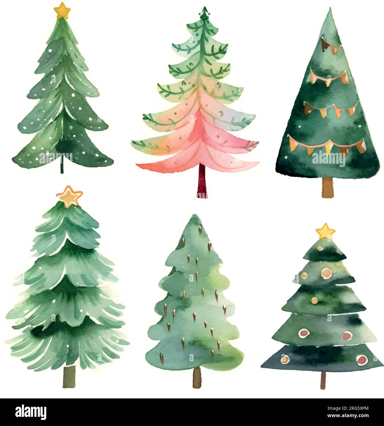 Watercolor christmas tree deals