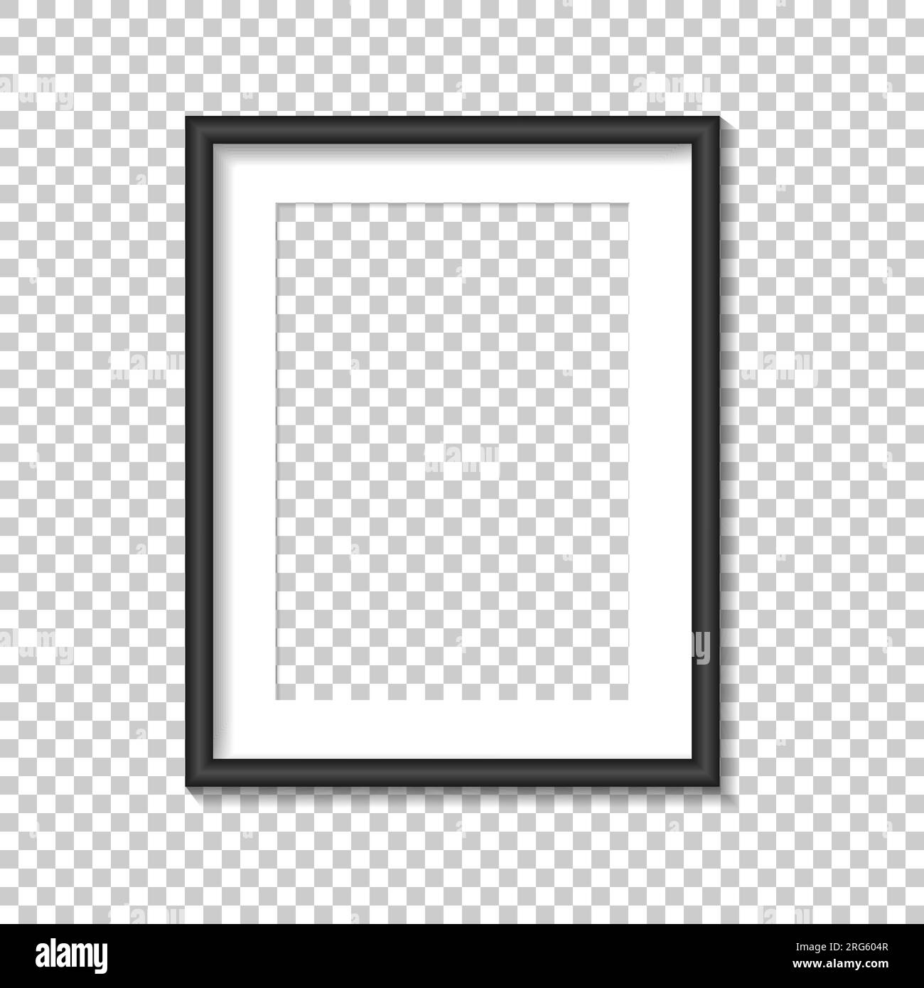 Black photo frame template. Vector illustration Stock Vector Image ...