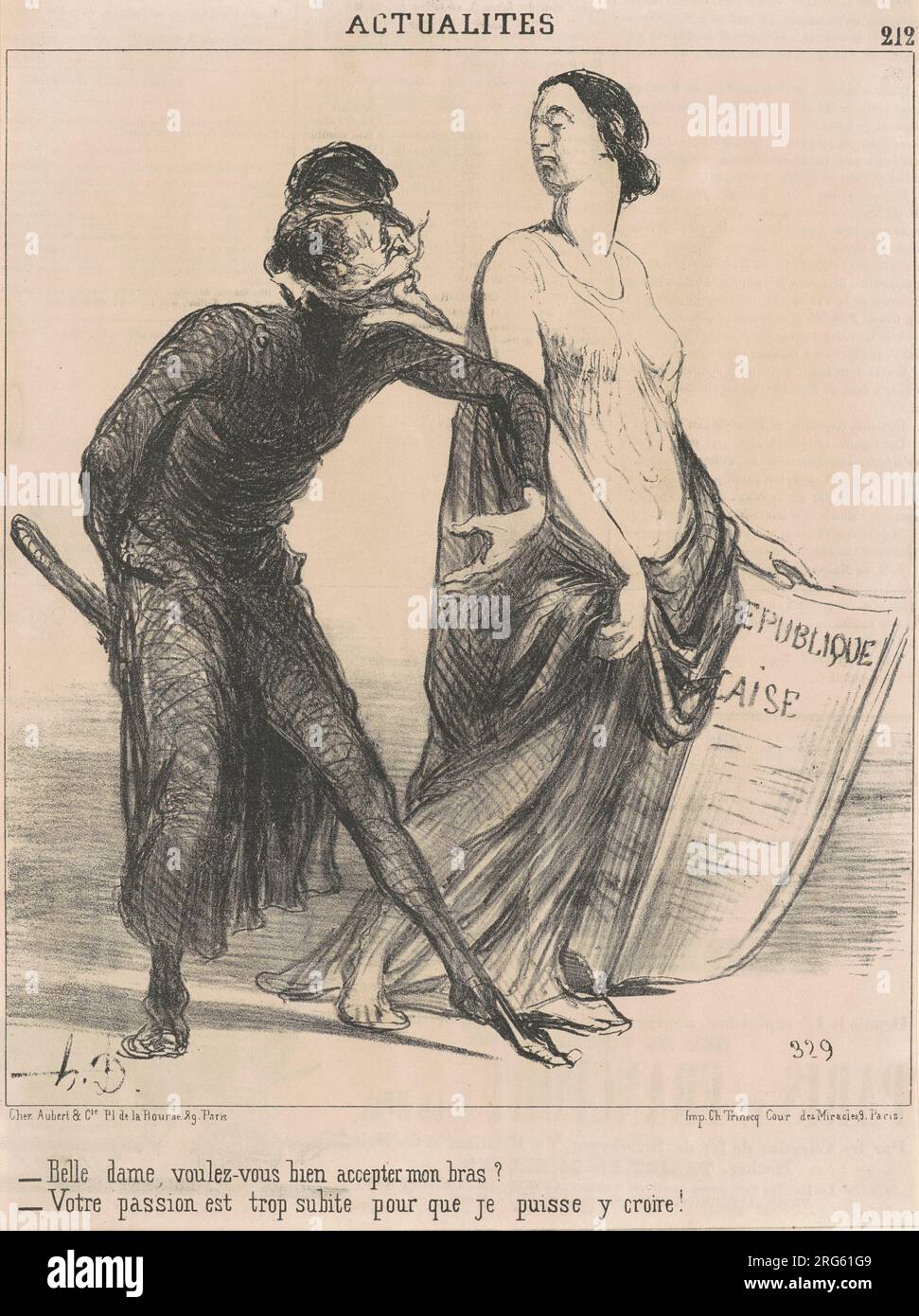 Belle dame voulez-vous  accepter mon bras? 19th century by Honoré  Daumier Stock Photo - Alamy