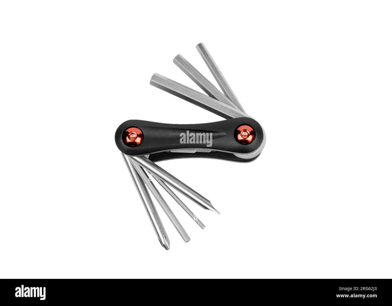 Multitool key for bicycle isolated on white background Stock Photo