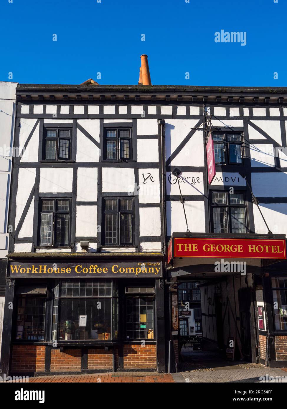 Mercure George Hotel Reading, Historic 16th Century Coaching Inn, Reading, Berkshire, England, UK, GB. Stock Photo