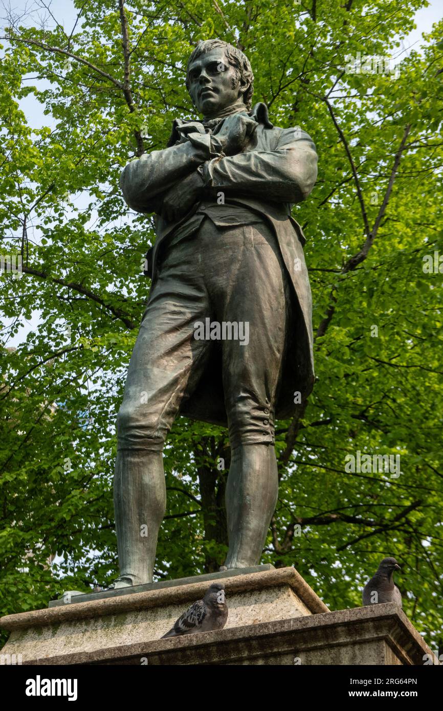 Robert Burns statue in Victoria Park Halifax Nova Scotia Stock Photo