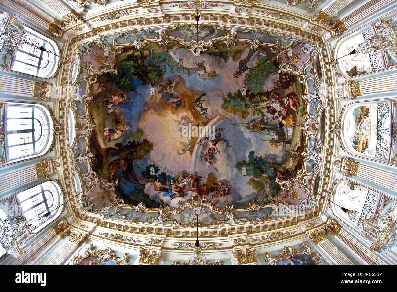 MUNICH, GERMANY - JULY 8: inside nymphenburg castle on July 8,2011 in ...