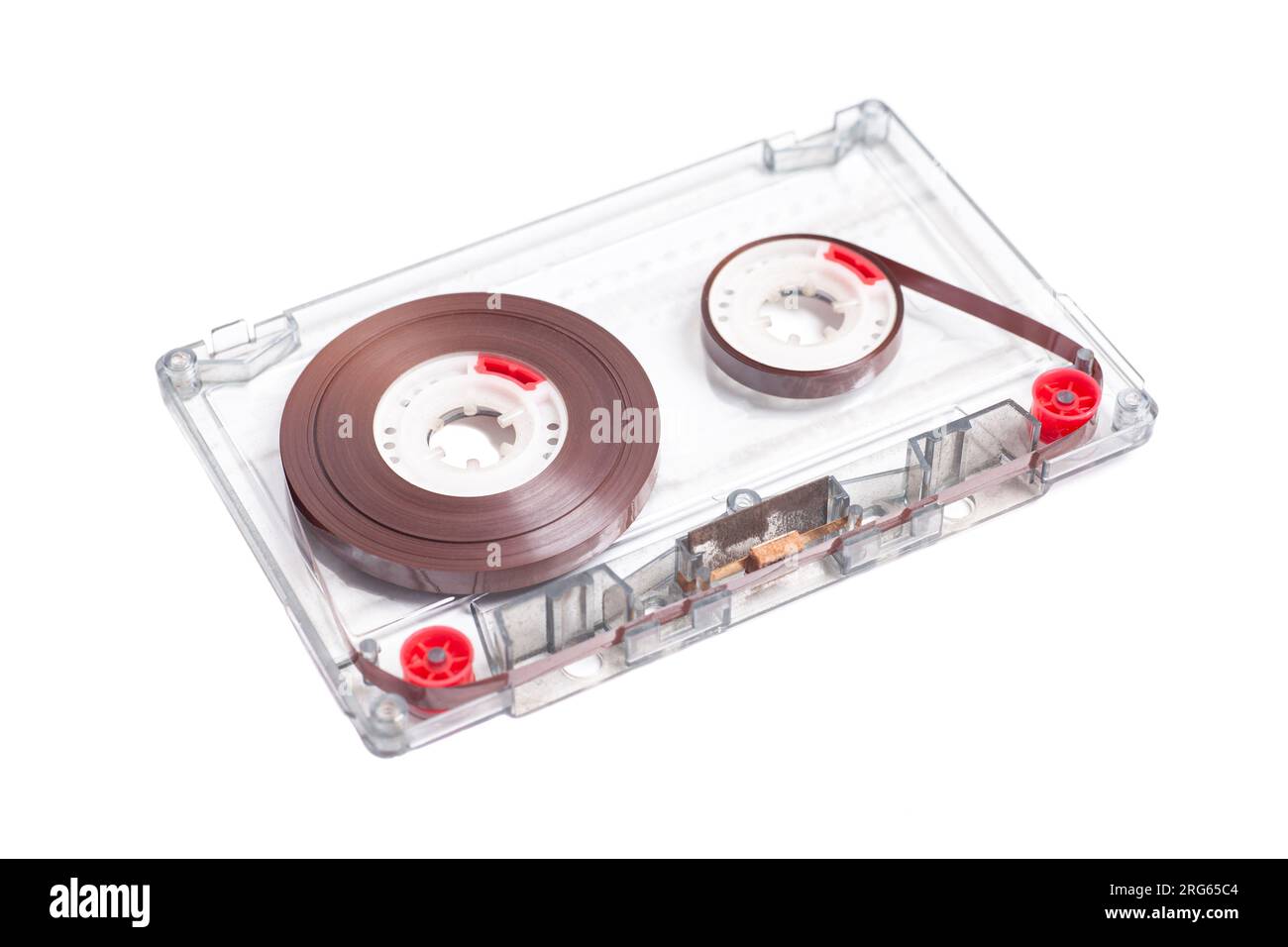 retro audio cassette tape isolated on white background Stock Photo - Alamy