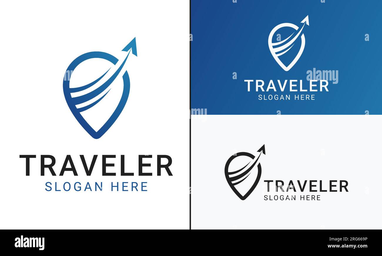 Travel Agency Logo Design Travel Location Logotype Flying Travel