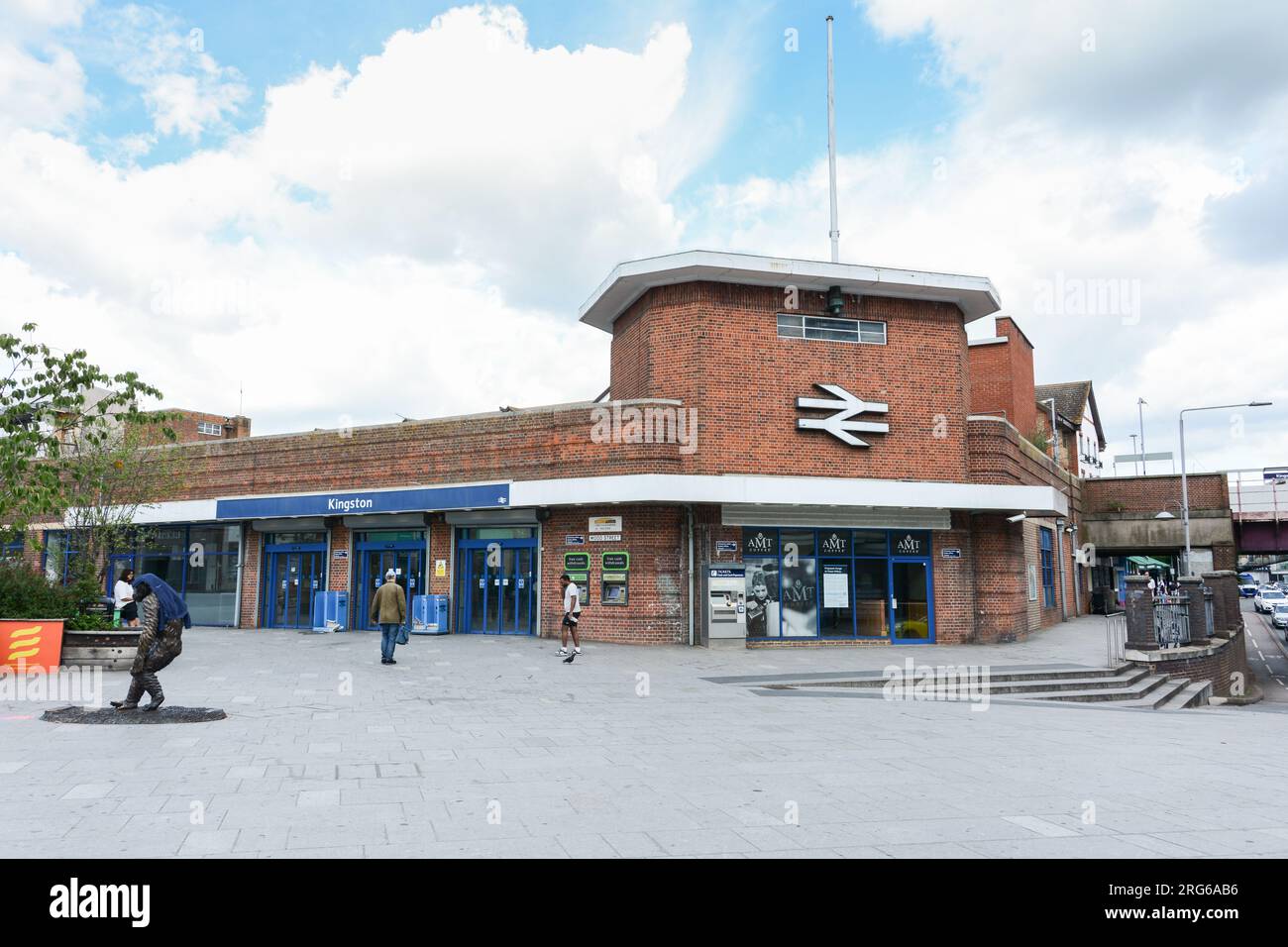 Kingston Station building on Wood Street, Kingston, Surrey, England, U