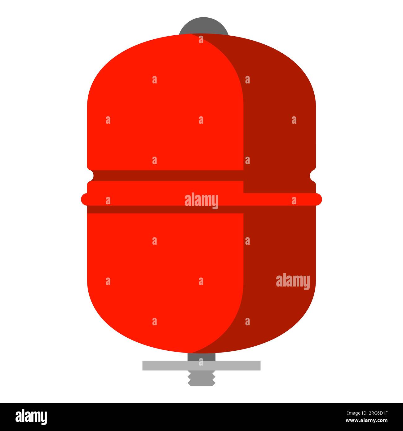 Illustration of pressure tank. Industrial image of plumbing object
