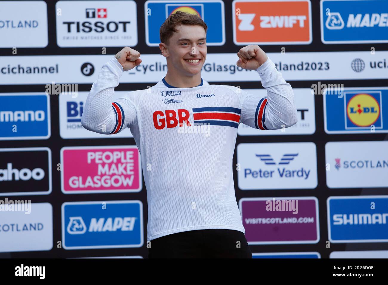 Great Britain's Kieran Reilly celebrates gold in the BMX Freestyle Men