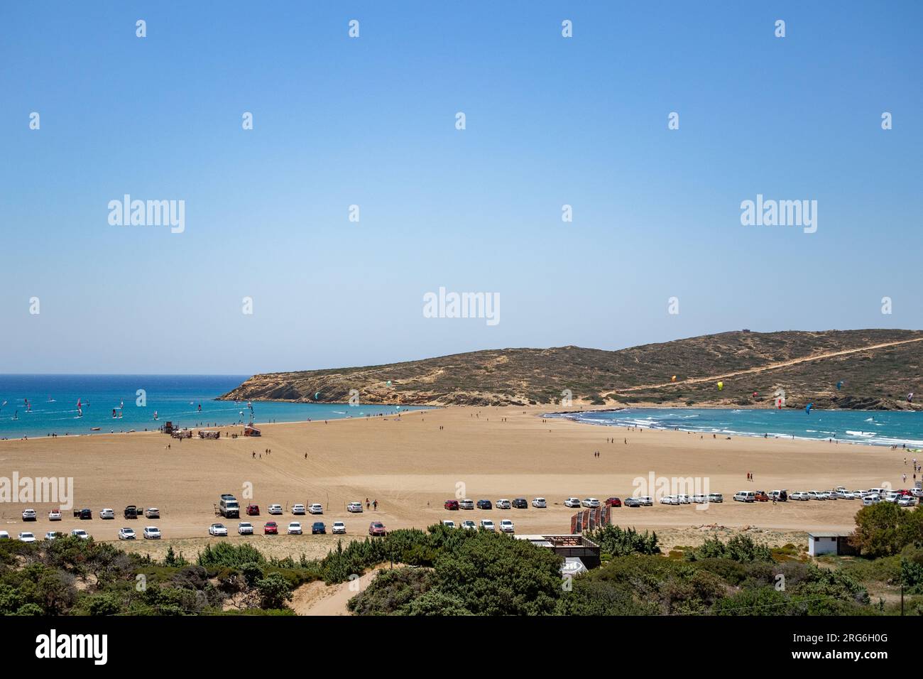 Prasonisi Beach In Rhodes Is Famous For Its Constant Prevailing Winds 