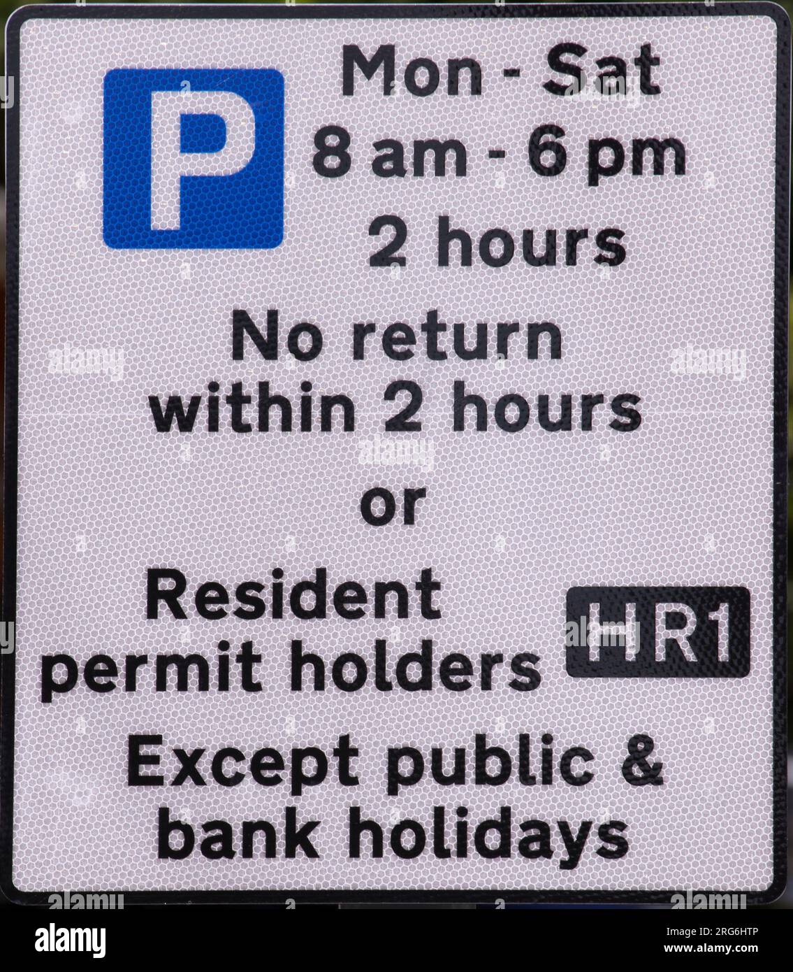 Parking Restriction Sign Stock Photo Alamy