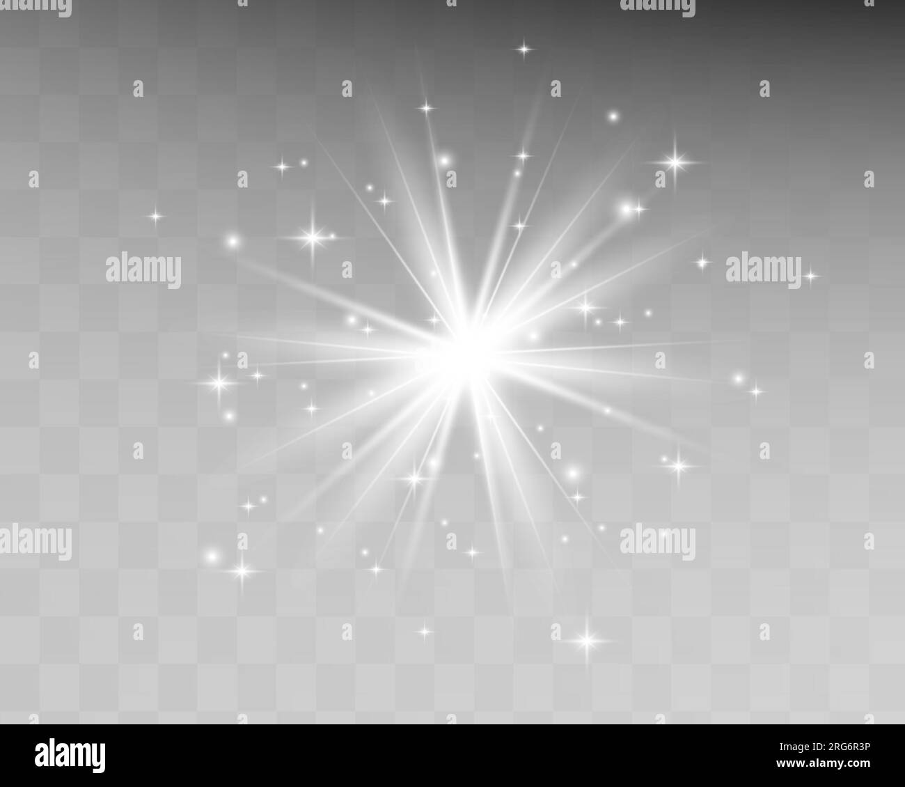 Vector Neon Light Effect. Glowing light explodes .Bright Star. Special