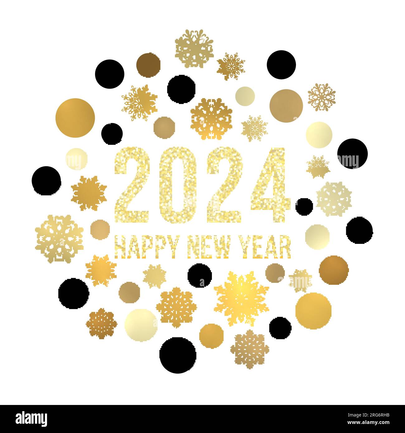 Happy New Year 2025 circle concept Stock Vector Image & Art Alamy