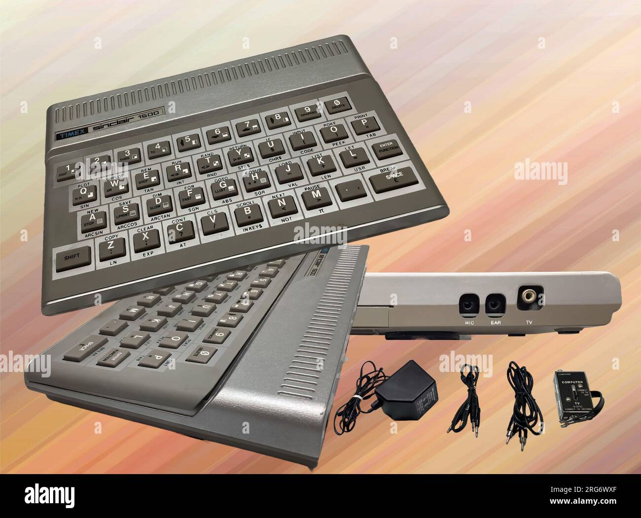 The Timex-Sinclair 1500 is basicaly a Sinclair ZX-81 in a ZX Spectrum case with 16 KB RAM. Stock Photo