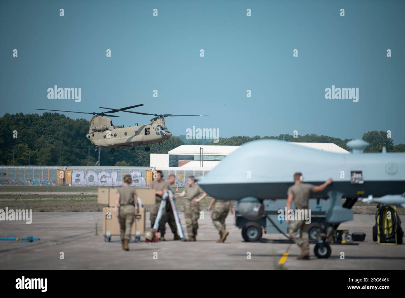 Transferable Rearming Mechanism Dual remote piloted MQ-9 Reapers and dual A-10 Thunderbolt II’s hot pit ...