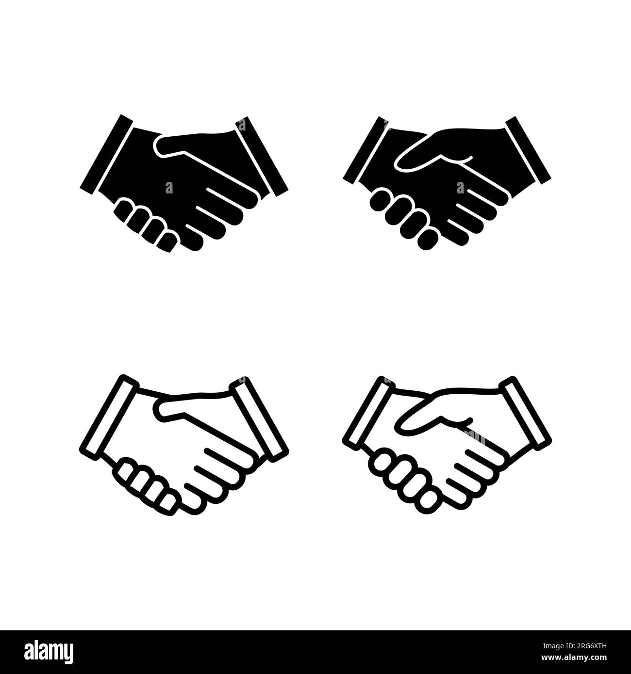 Hand shake icon vector. business handshake. contract agreement ...