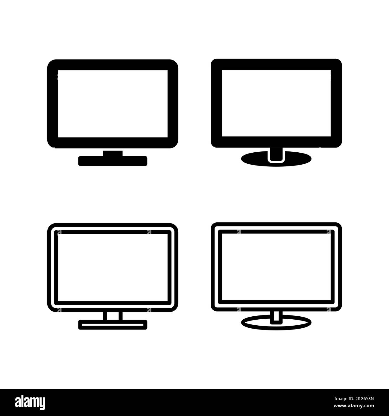 Computer icon vector. computer monitor icon Stock Vector Image & Art ...