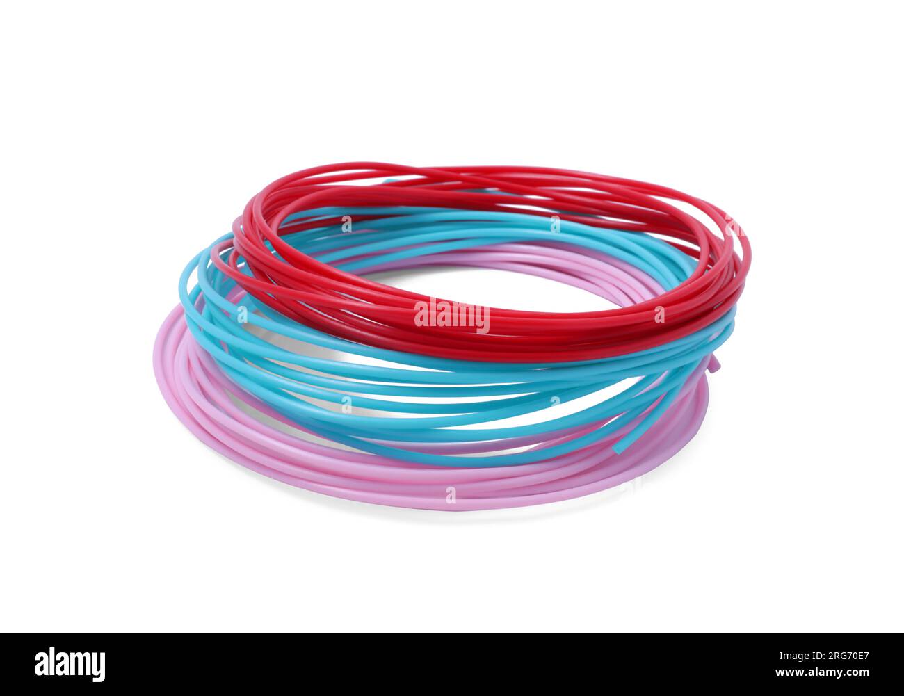 Plastic filaments for 3d printing Cut Out Stock Images & Pictures - Alamy