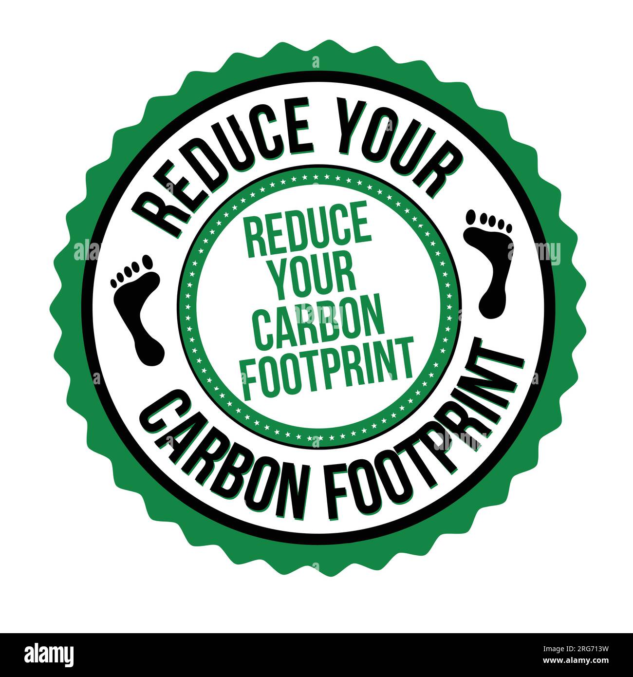 Reduce carbon footprint grunge rubber stamp on white background, vector illustration Stock Vector