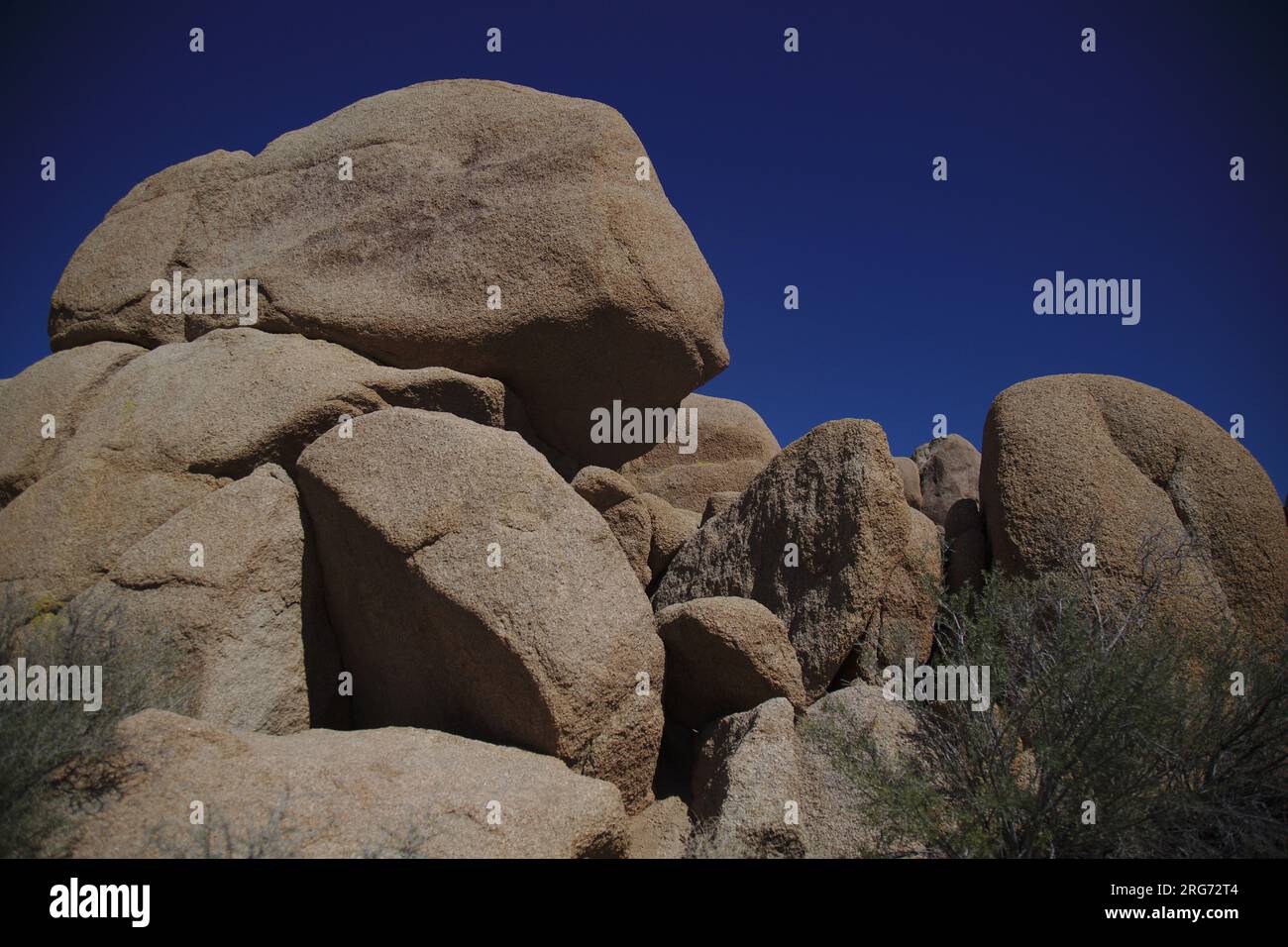Jumbo rocks campground at Joshua Tree National Park California Stock