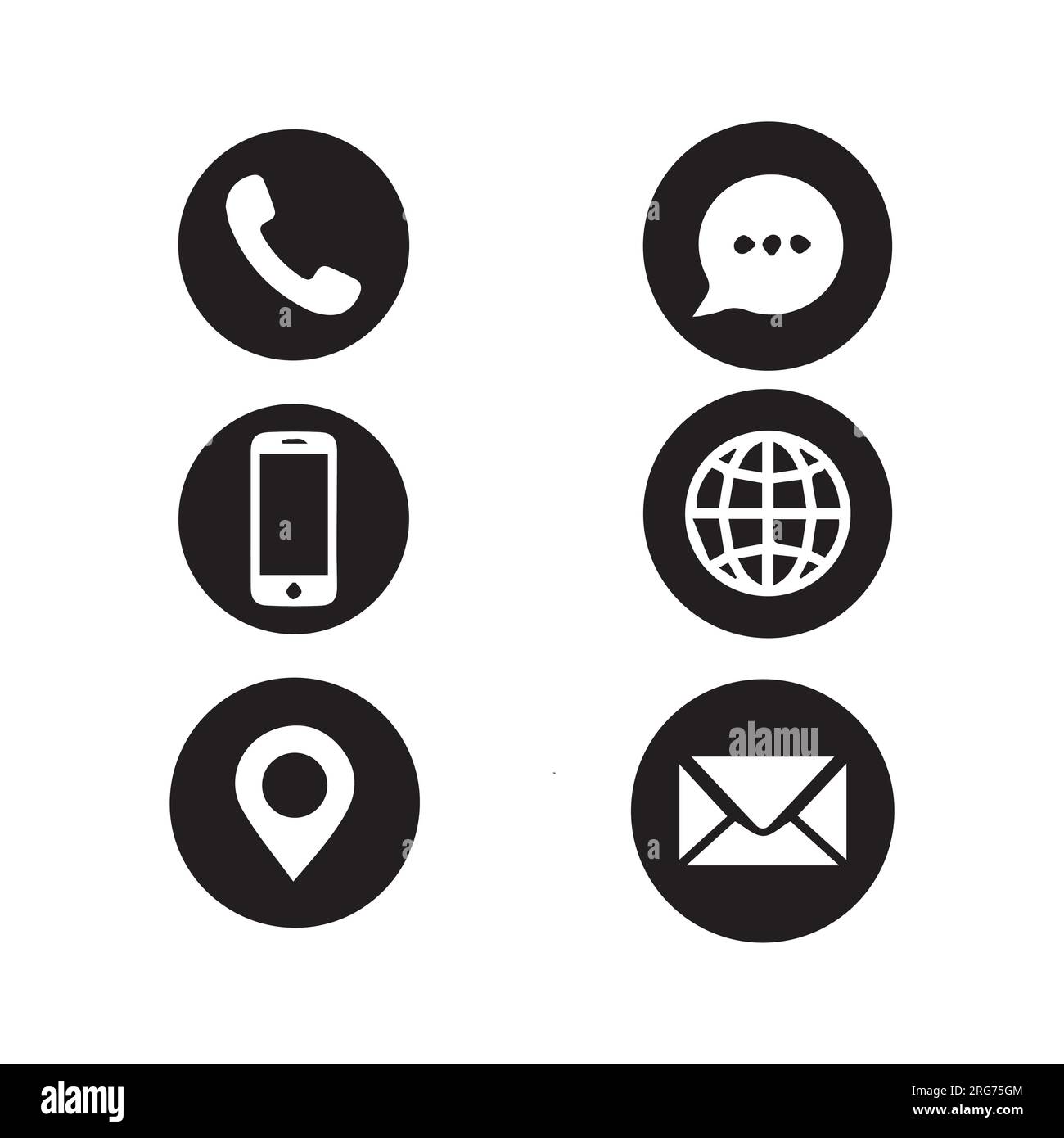 Collection of Connect Icons. Contact us icon set. Contact and Communication Icons. Set of Communication icon. Stock Vector