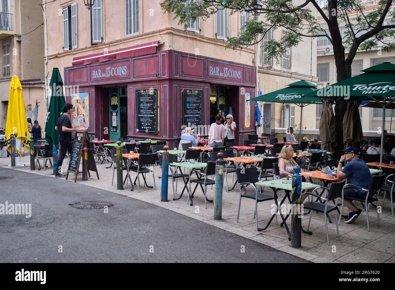 Bar des 13 Coins in Le Panier District of Marseille France Stock Photo