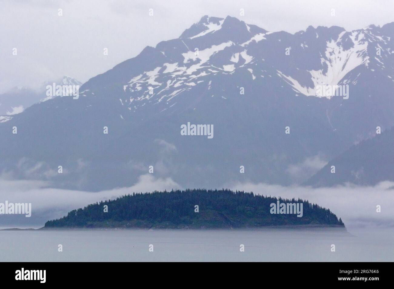 Island in Glacier Bay Stock Photo