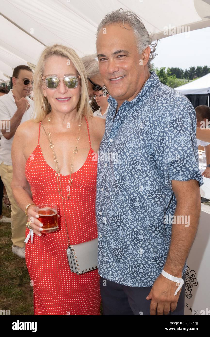 Karon Harris Karen Harris and guest attends the Hamptons Concours 2022 Celebrating ...