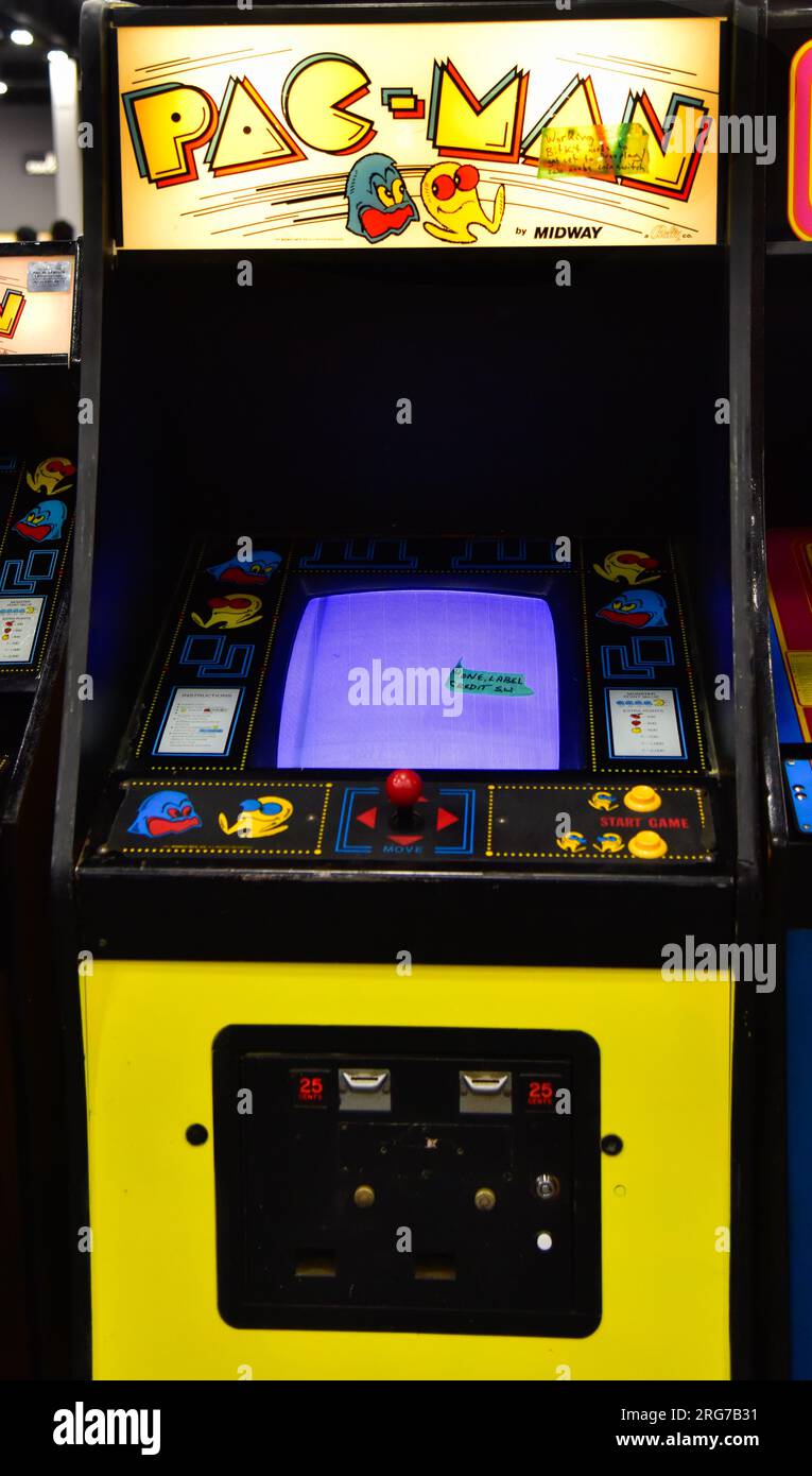 Pac-Man Arcade Games. Stock Photo