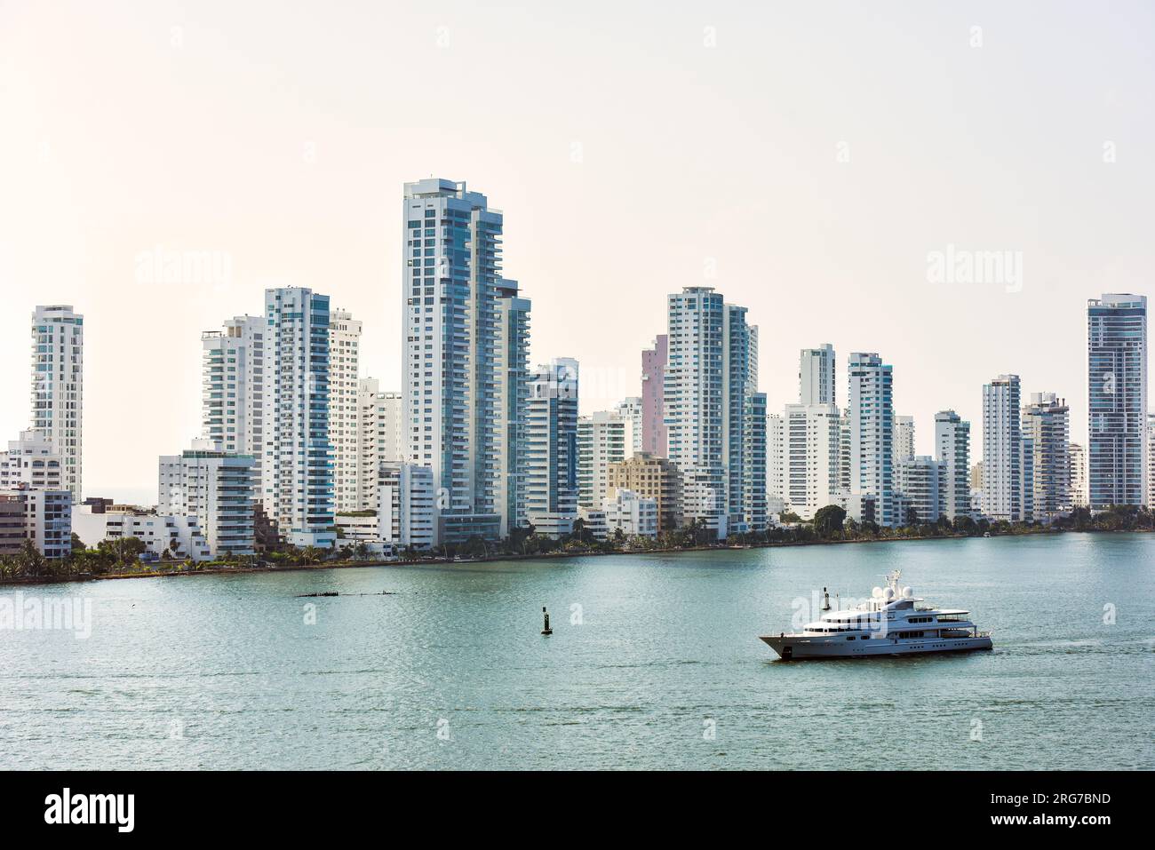Shoreline of Cartagena, Columbia, South America Stock Photo