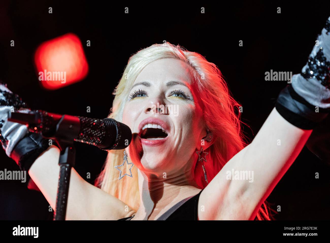 Carly Rae Jepsen performs on rooftop of Pier 17 in New York on August 7