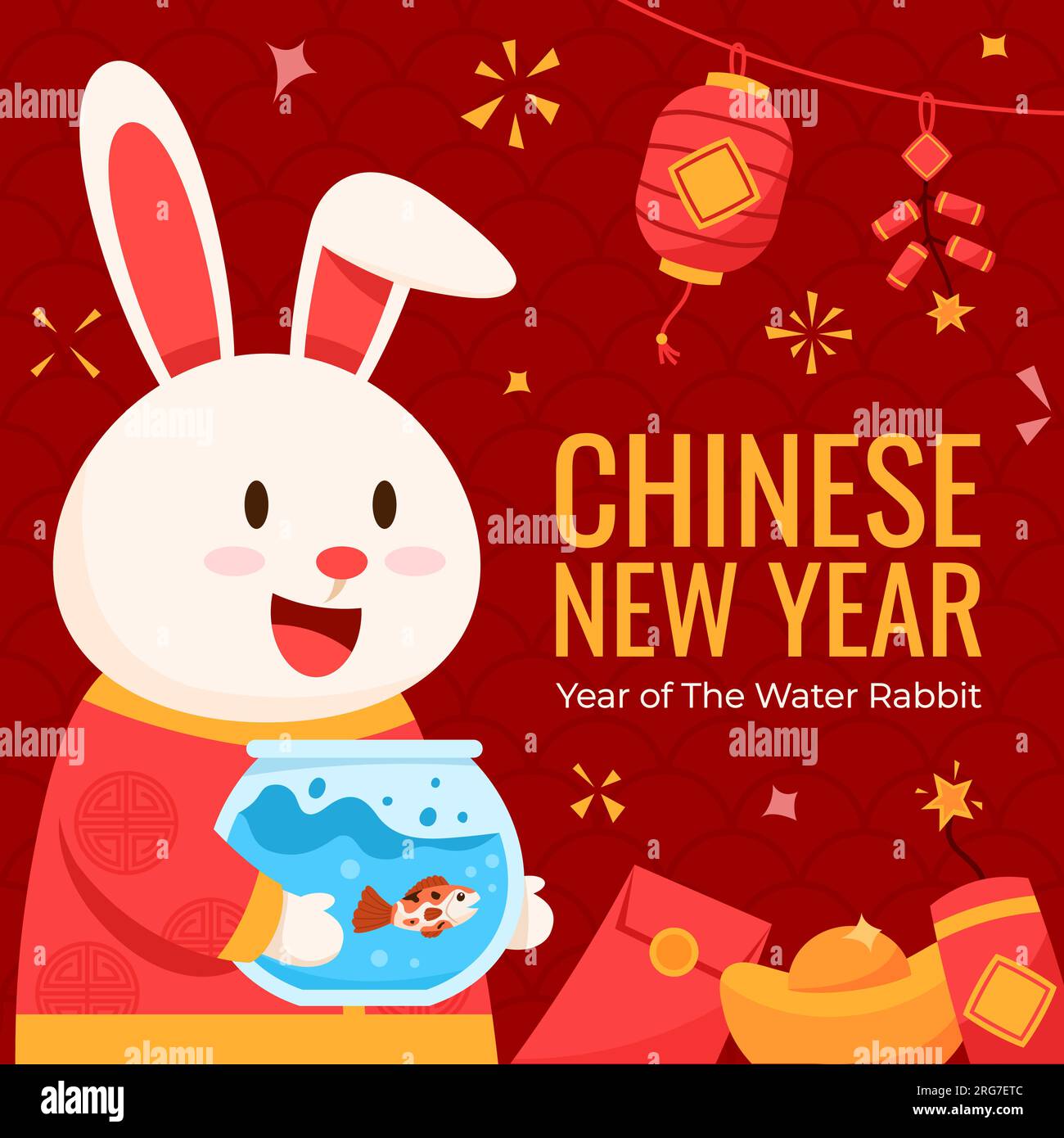 Year of the water rabbit Stock Vector Images - Alamy