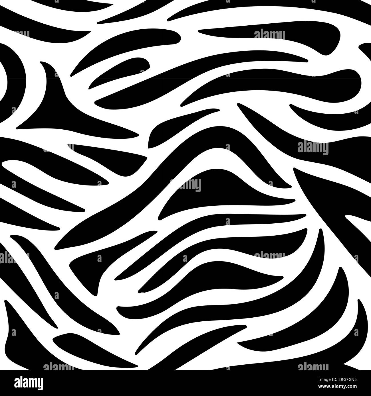 Zebra print, zebra seamless pattern. Vector hand drawn cartoon