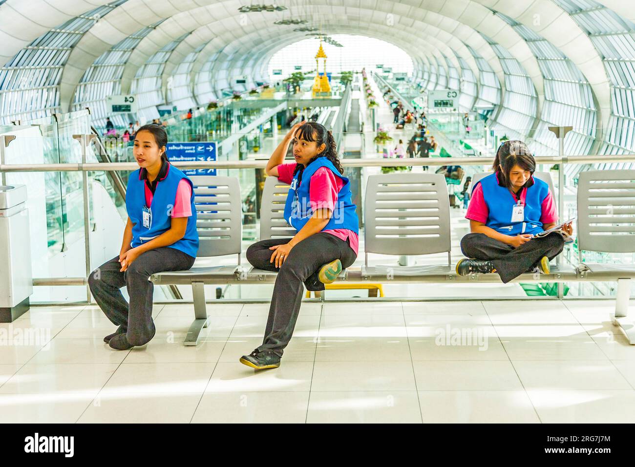 Bangkok, Thailand, January 5, 2010 Women of the cleaning company at