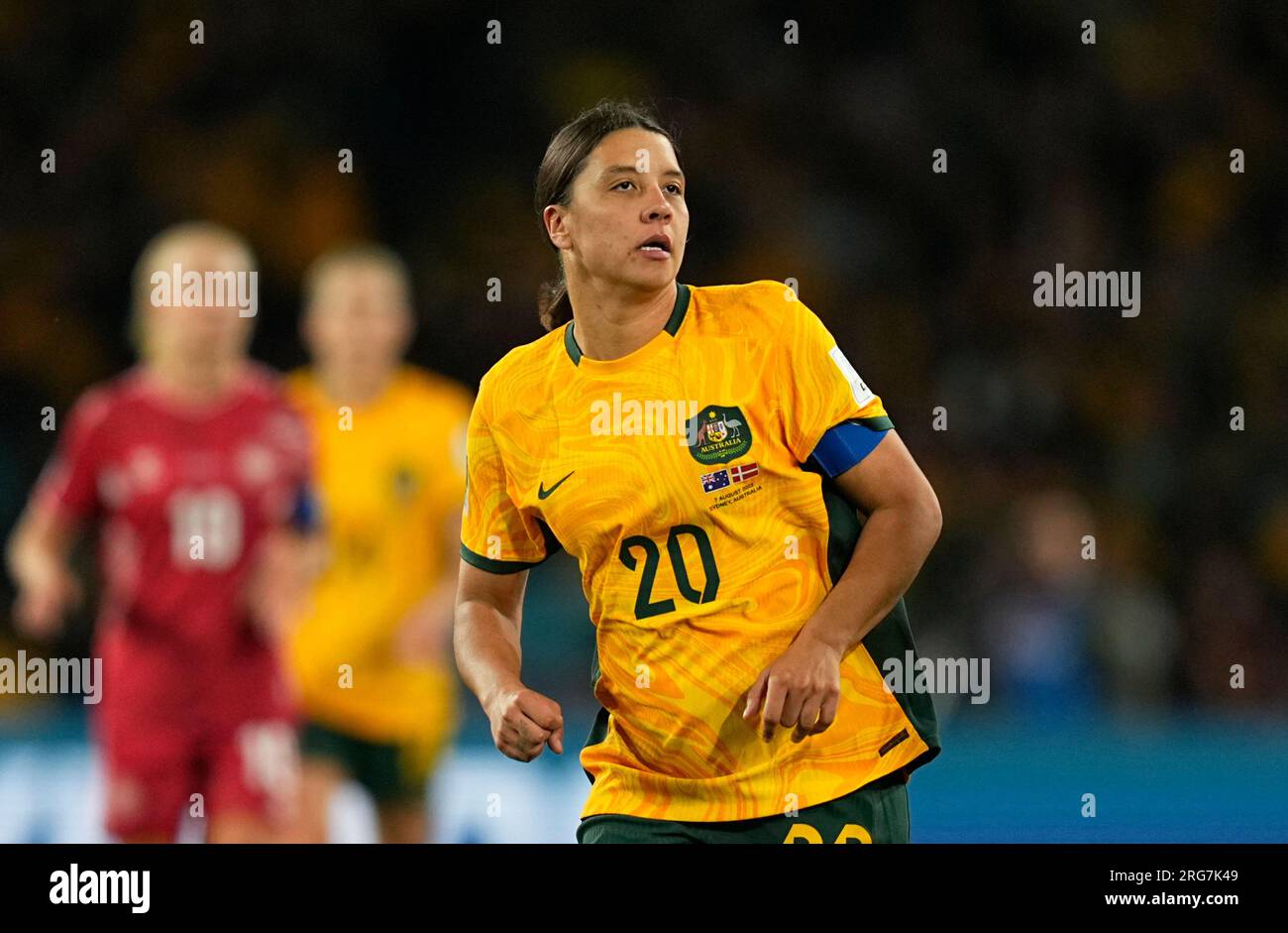 August 08 2023: Sam Kerr (Australia) looks on during a game, at, . Kim