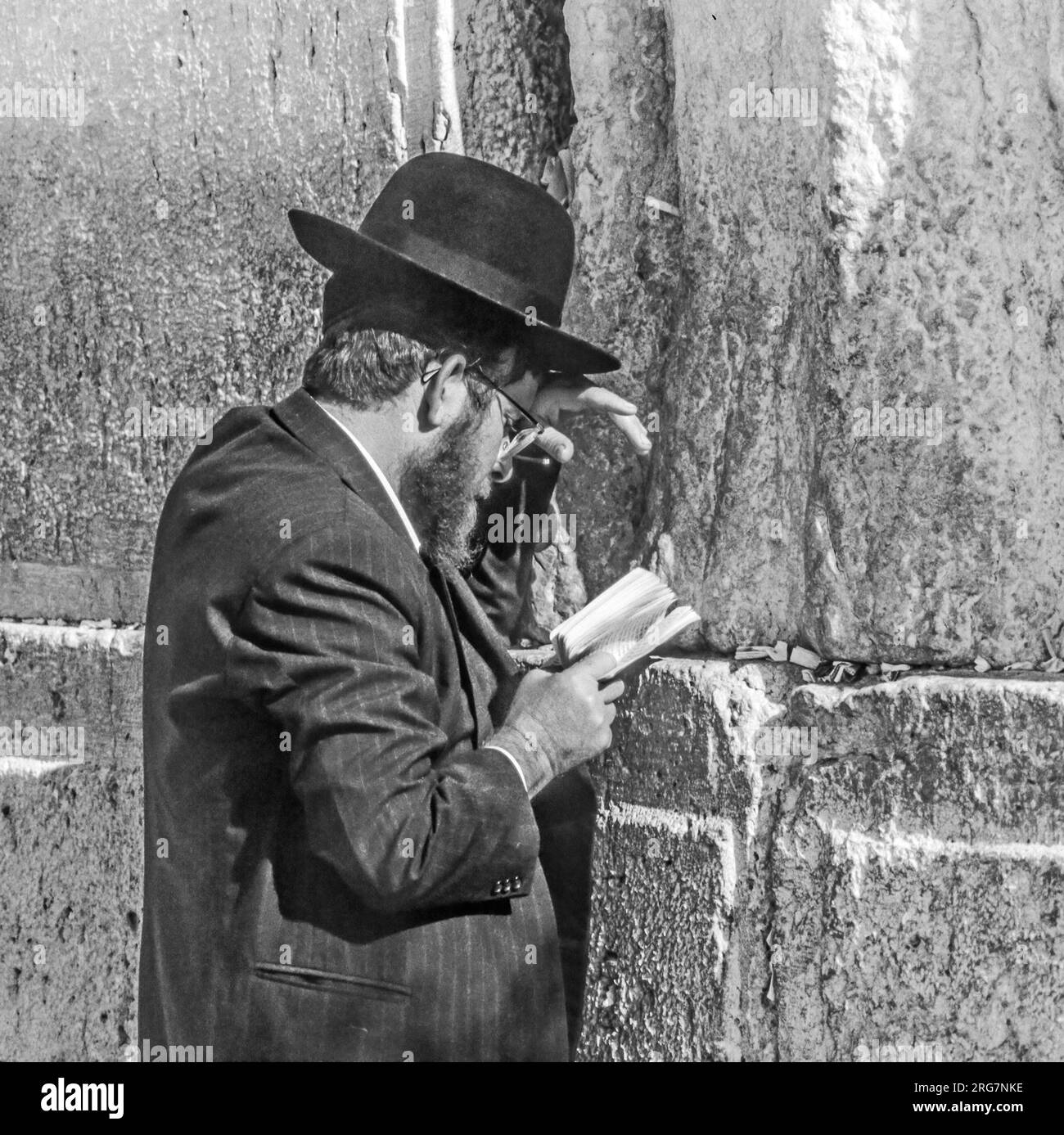 Jerusalem, Israel January 1, 1995 Orthodox jewish man prays at the