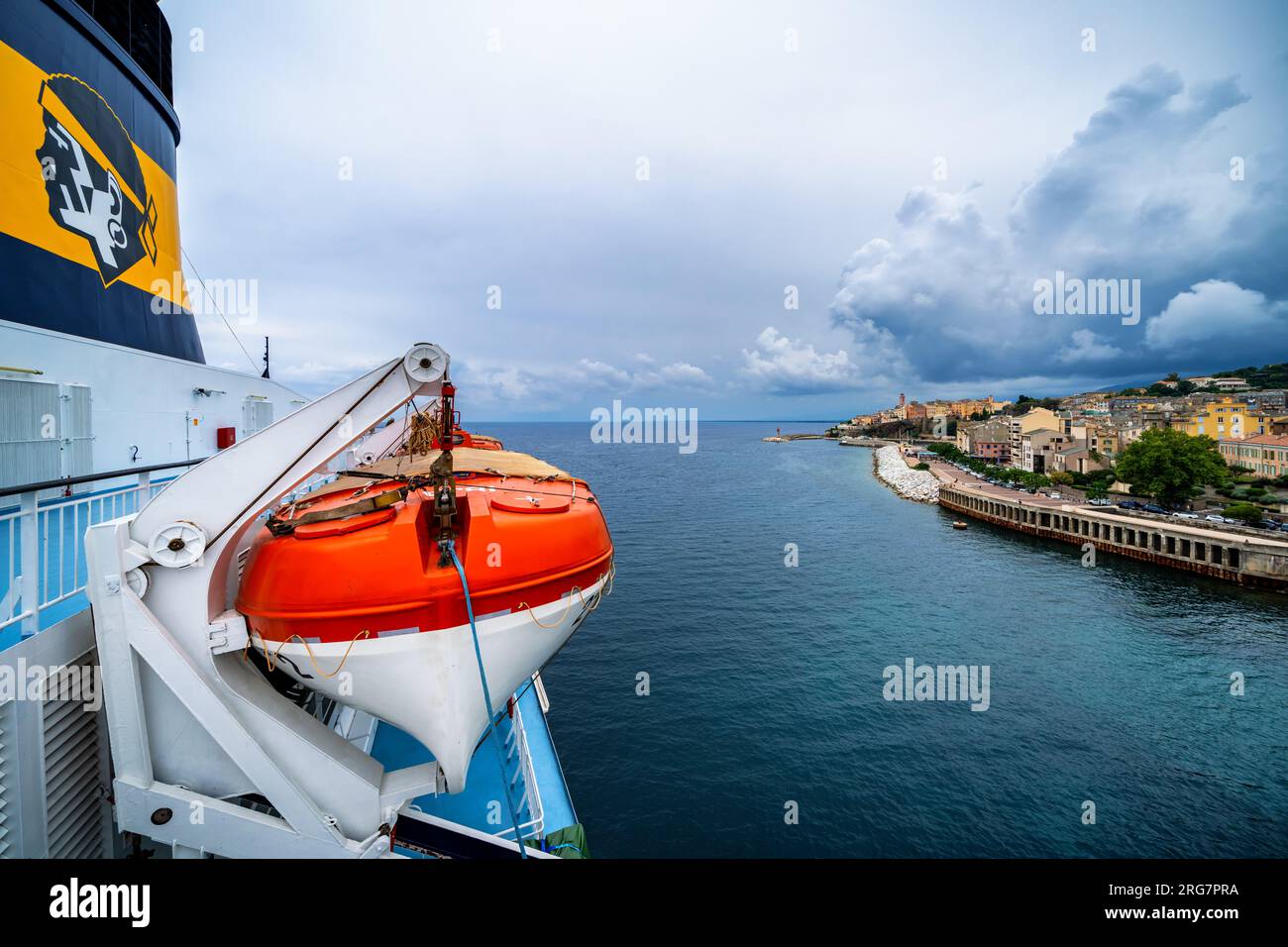 At Bastia harbor, Corsica island, France Stock Photo